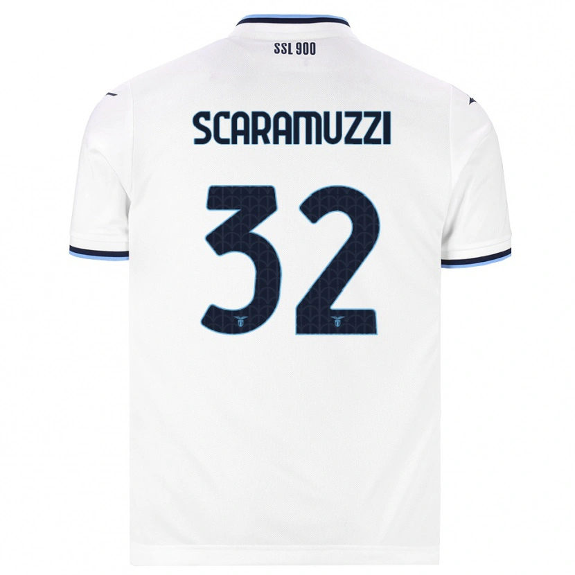 Danxen Criança Camisola Chiara Scaramuzzi #32 Branco Azul Marinho Alternativa 2026/27 Camisa Brasil