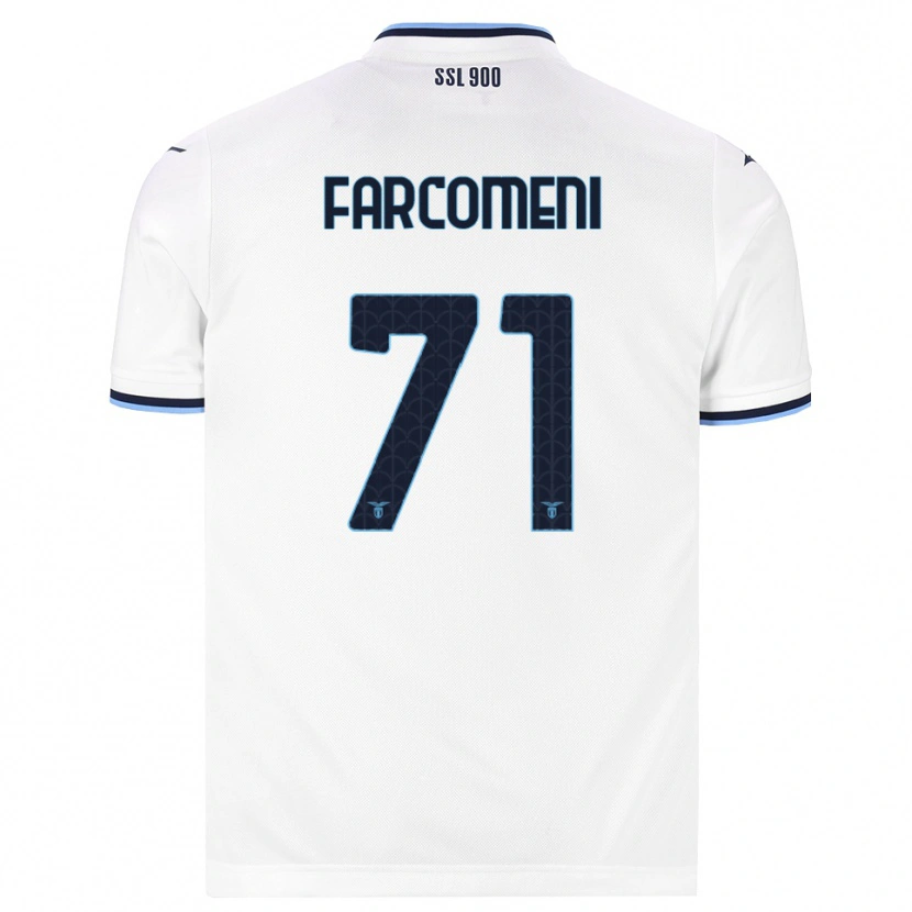 Danxen Criança Camisola Valerio Farcomeni #71 Branco Azul Marinho Alternativa 2026/27 Camisa Brasil