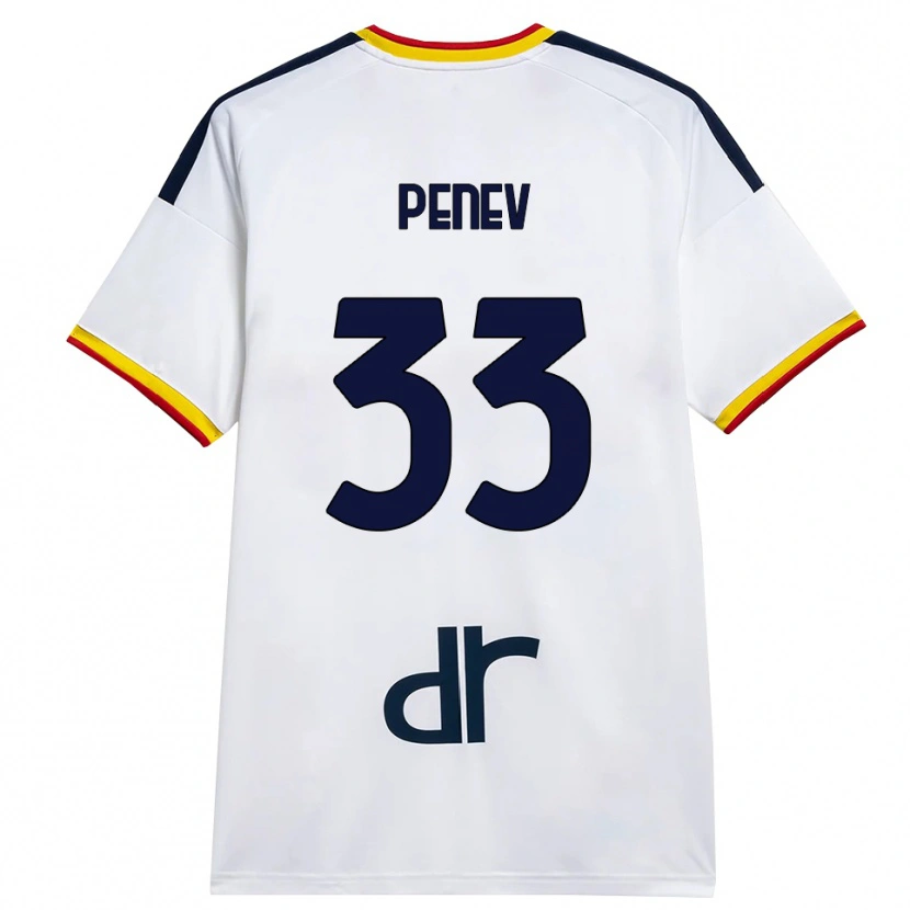 Danxen Criança Camisola Plamen Penev #33 Branco Amarelo Vermelho Alternativa 2026/27 Camisa Brasil
