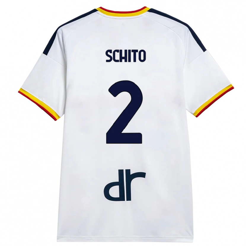 Danxen Criança Camisola Andrea Schito #2 Branco Amarelo Vermelho Alternativa 2026/27 Camisa Brasil