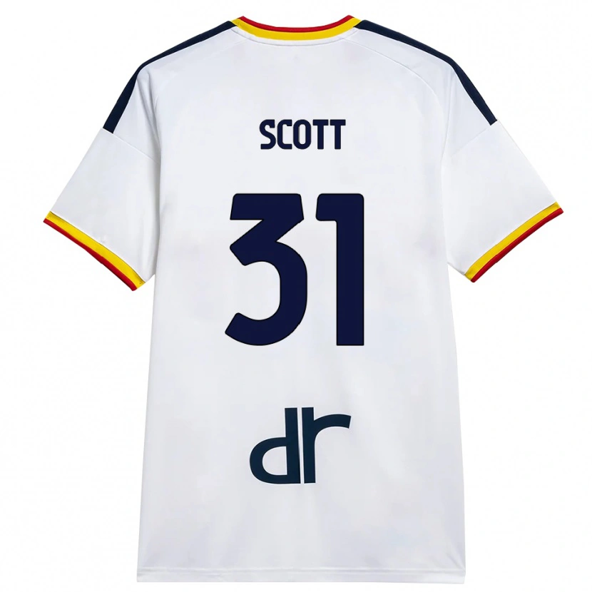 Danxen Criança Camisola Elijah Scott #31 Branco Amarelo Vermelho Alternativa 2026/27 Camisa Brasil