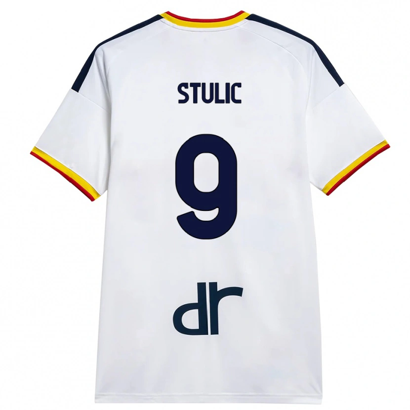 Danxen Criança Camisola Nikola Stulic #9 Branco Amarelo Vermelho Alternativa 2026/27 Camisa Brasil