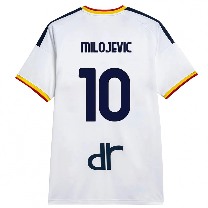 Danxen Criança Camisola Nemanja Milojevic #10 Branco Amarelo Vermelho Alternativa 2026/27 Camisa Brasil