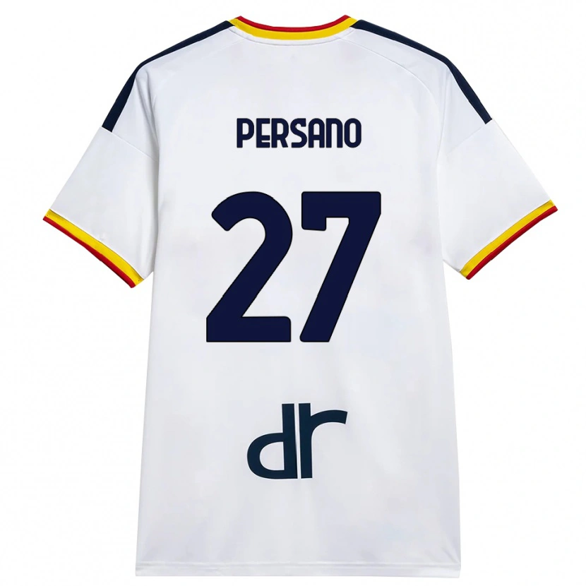 Danxen Criança Camisola Emanuele Persano #27 Branco Amarelo Vermelho Alternativa 2026/27 Camisa Brasil