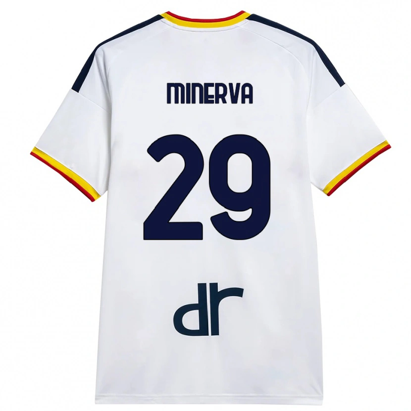 Danxen Criança Camisola Francesco Minerva #29 Branco Amarelo Vermelho Alternativa 2026/27 Camisa Brasil