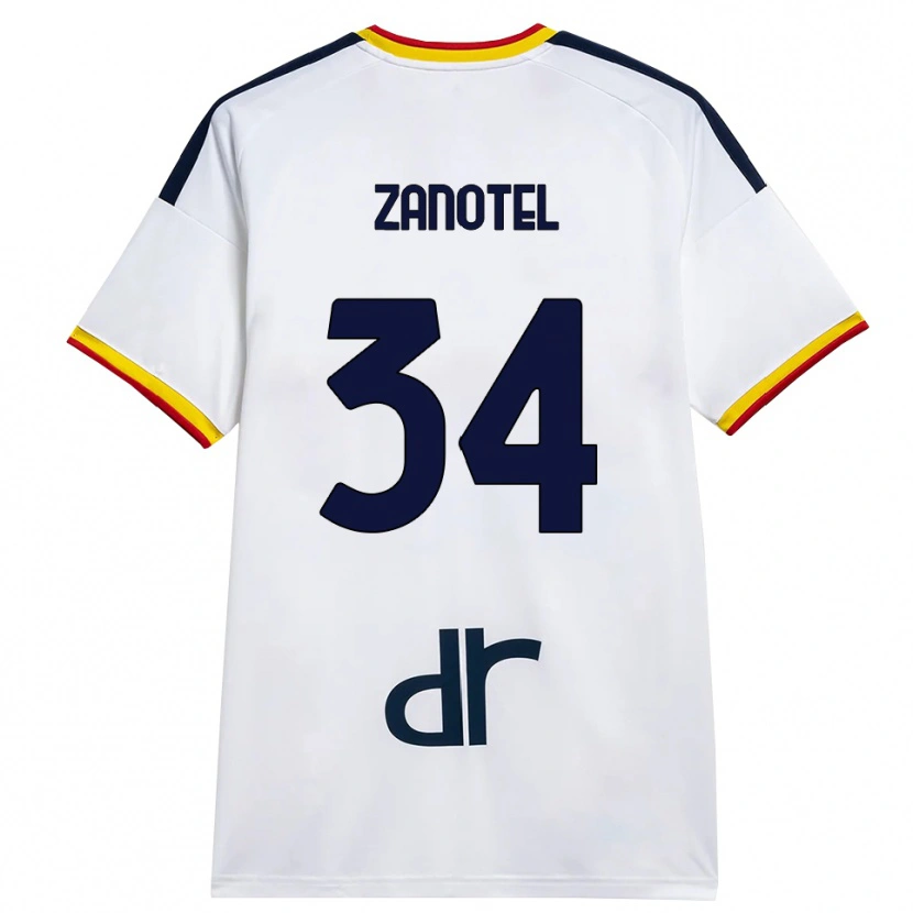 Danxen Criança Camisola Giovanni Zanotel #34 Branco Amarelo Vermelho Alternativa 2026/27 Camisa Brasil