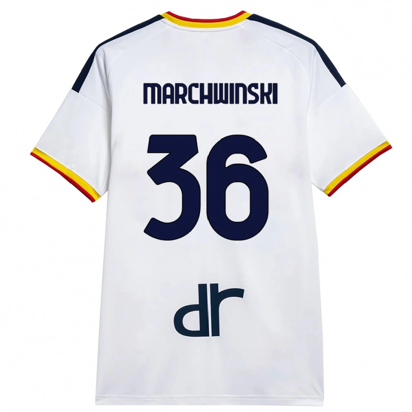 Danxen Criança Camisola Filip Marchwinski #36 Branco Amarelo Vermelho Alternativa 2026/27 Camisa Brasil