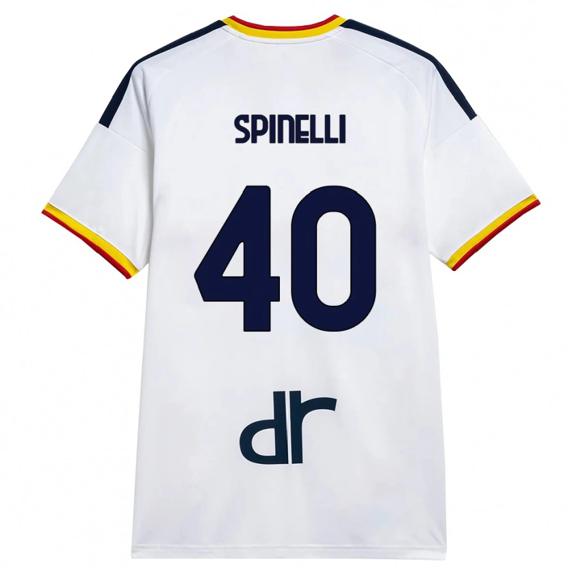 Danxen Criança Camisola Nicolò Spinelli #40 Branco Amarelo Vermelho Alternativa 2026/27 Camisa Brasil