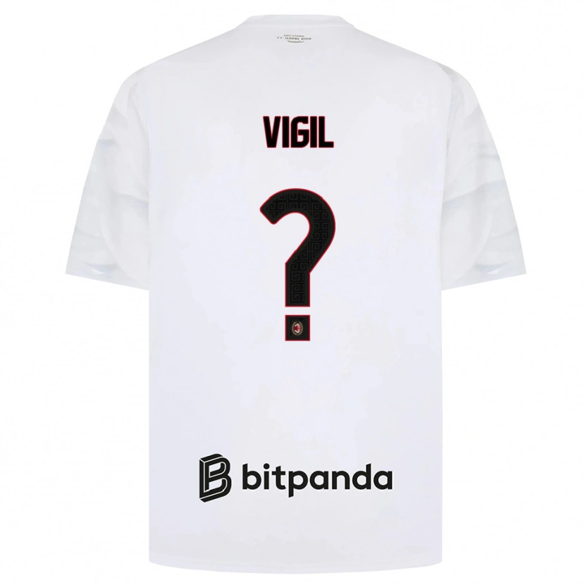 Danxen Criança Camisola Christian Vigil #0 Branco Vermelho Preto Alternativa 2026/27 Camisa Brasil