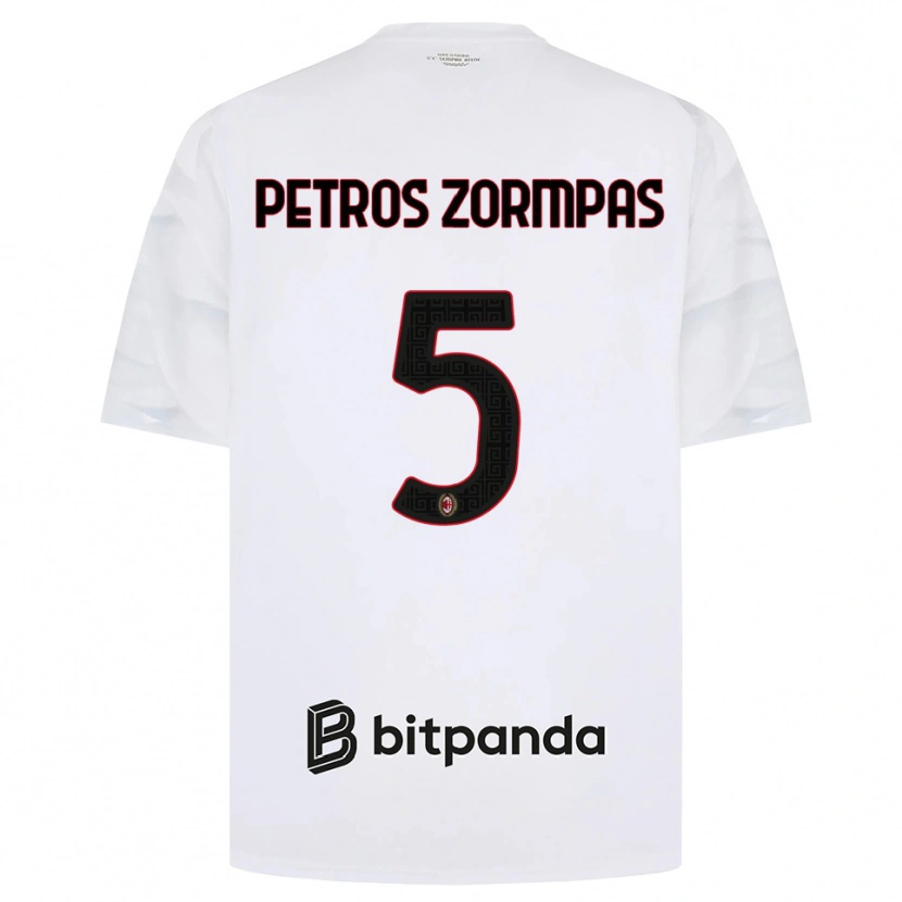 Danxen Criança Camisola Spyridon Petros Zorbas #5 Branco Vermelho Preto Alternativa 2026/27 Camisa Brasil