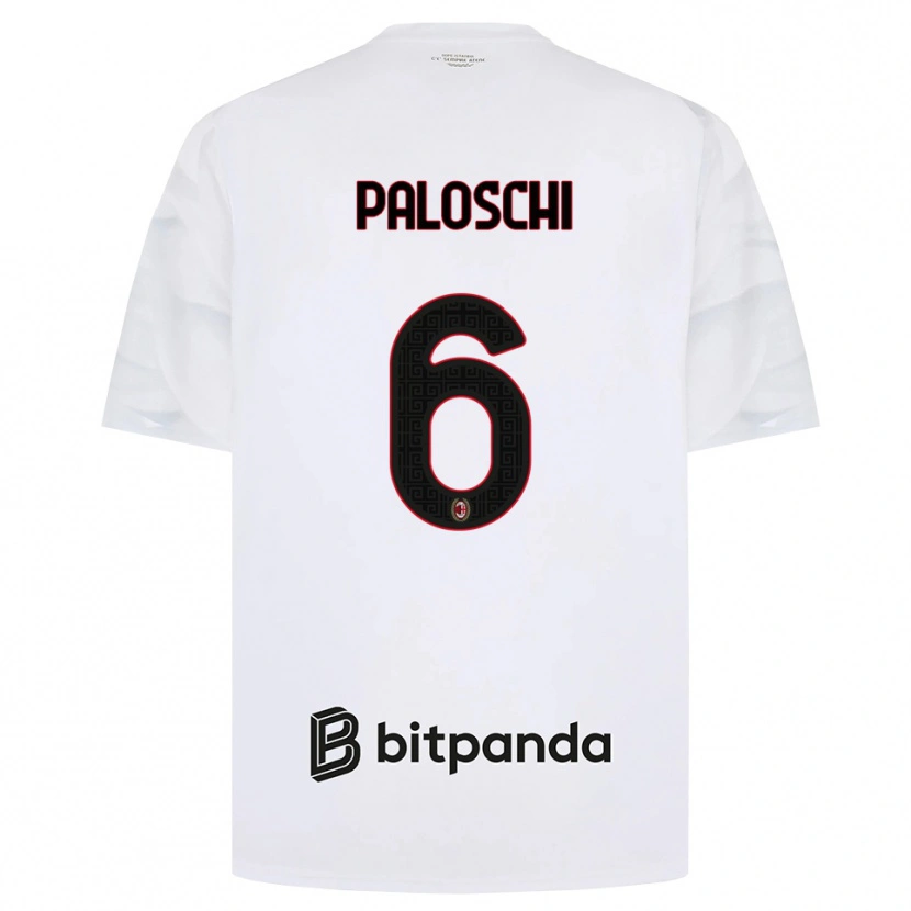 Danxen Criança Camisola Dorian Paloschi #6 Branco Vermelho Preto Alternativa 2026/27 Camisa Brasil