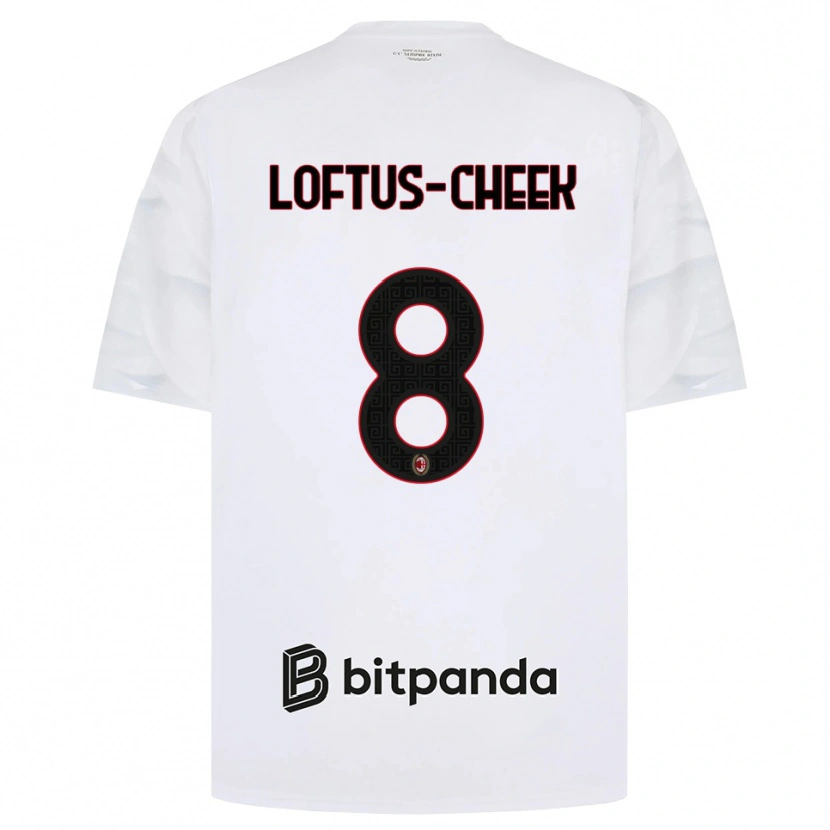 Danxen Criança Camisola Ruben Loftus-Cheek #8 Branco Vermelho Preto Alternativa 2026/27 Camisa Brasil