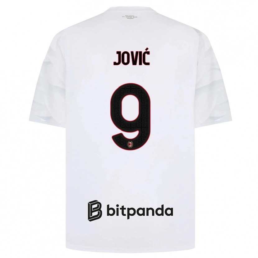 Danxen Criança Camisola Luka Jovic #9 Branco Vermelho Preto Alternativa 2026/27 Camisa Brasil