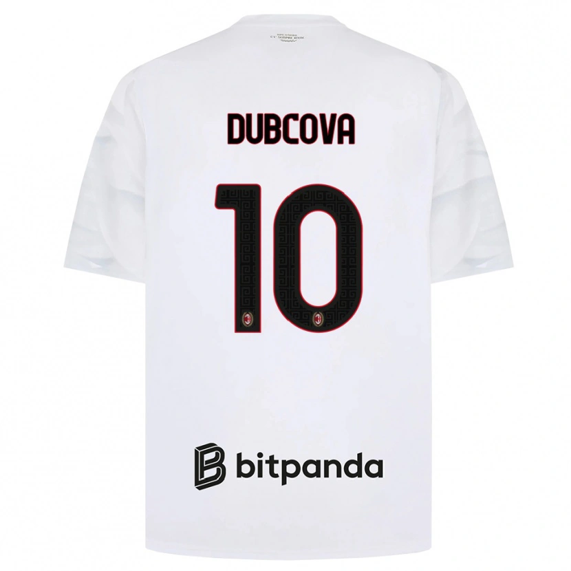 Danxen Criança Camisola Kamila Dubcova #10 Branco Vermelho Preto Alternativa 2026/27 Camisa Brasil