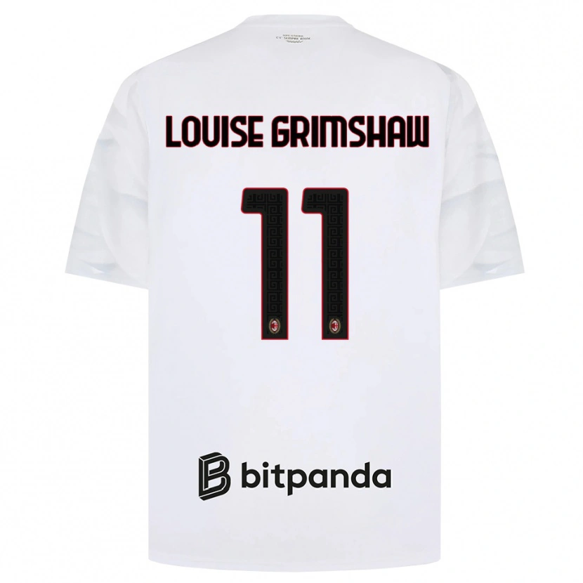 Danxen Criança Camisola Christy Louise Grimshaw #11 Branco Vermelho Preto Alternativa 2026/27 Camisa Brasil