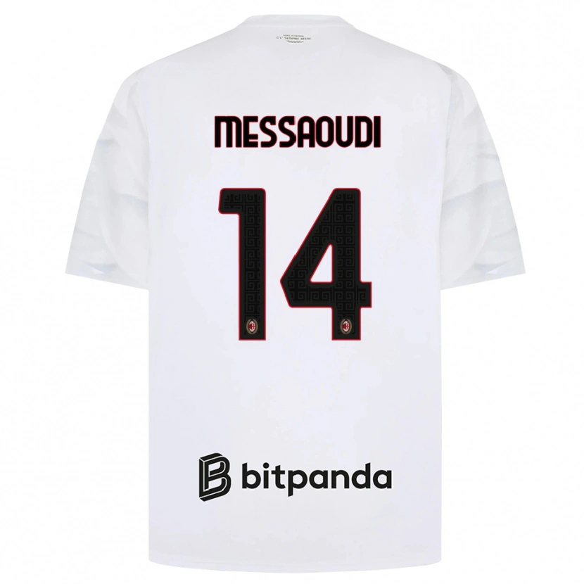 Danxen Criança Camisola Yanis Messaoudi #14 Branco Vermelho Preto Alternativa 2026/27 Camisa Brasil