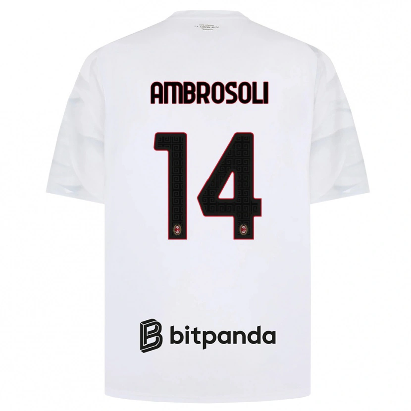 Danxen Criança Camisola Pietro Ambrosoli #14 Branco Vermelho Preto Alternativa 2026/27 Camisa Brasil