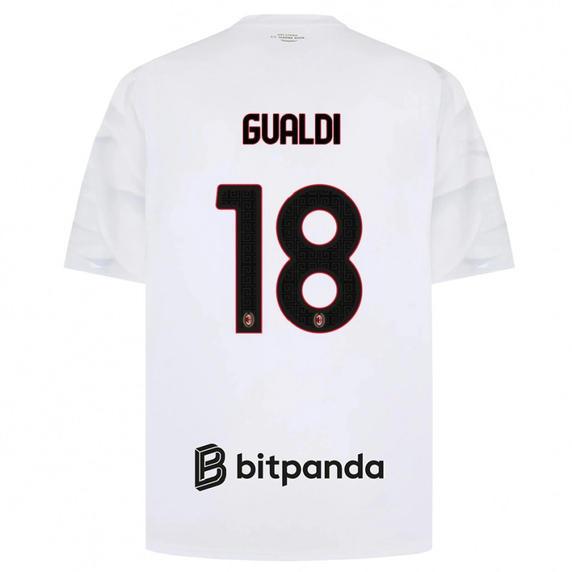Danxen Criança Camisola Andrea Gualdi #18 Branco Vermelho Preto Alternativa 2026/27 Camisa Brasil