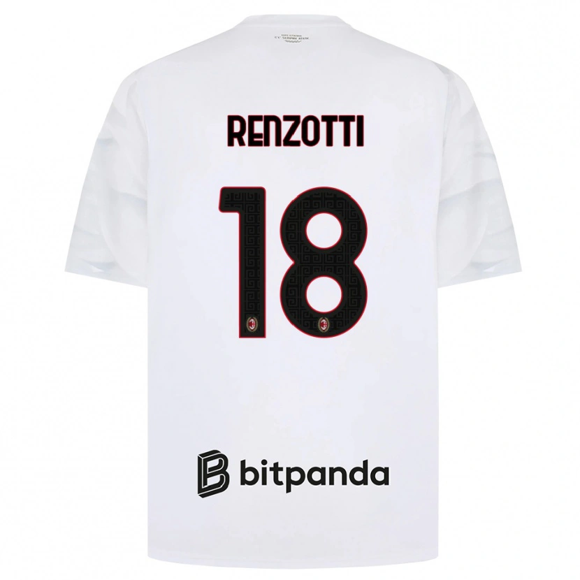 Danxen Criança Camisola Monica Renzotti #18 Branco Vermelho Preto Alternativa 2026/27 Camisa Brasil