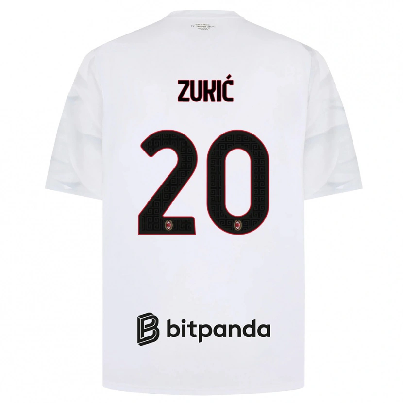 Danxen Criança Camisola Damir Zukic #20 Branco Vermelho Preto Alternativa 2026/27 Camisa Brasil