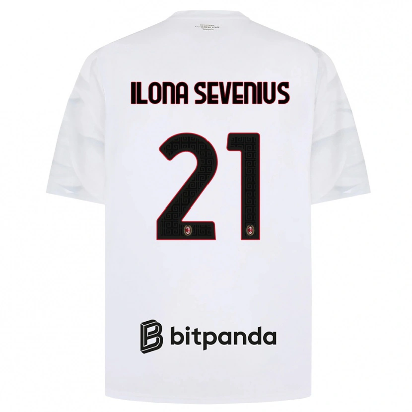 Danxen Criança Camisola Oona Ilona Sevenius #21 Branco Vermelho Preto Alternativa 2026/27 Camisa Brasil