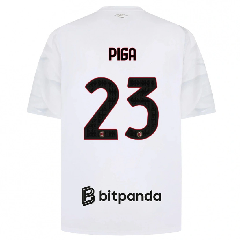 Danxen Criança Camisola Julie Piga #23 Branco Vermelho Preto Alternativa 2026/27 Camisa Brasil