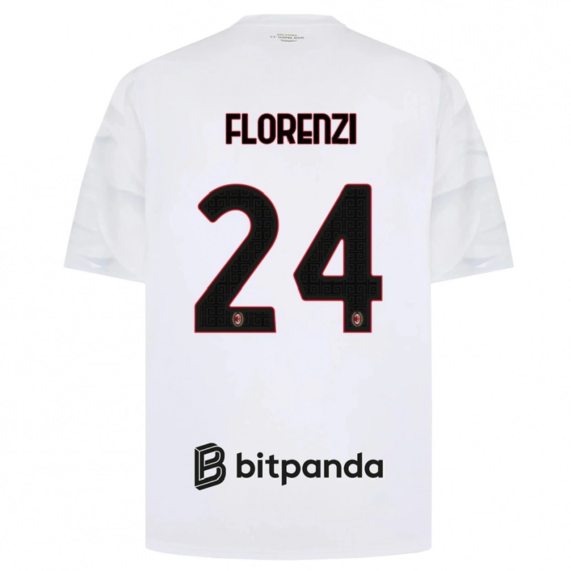 Danxen Criança Camisola Alessandro Florenzi #24 Branco Vermelho Preto Alternativa 2026/27 Camisa Brasil
