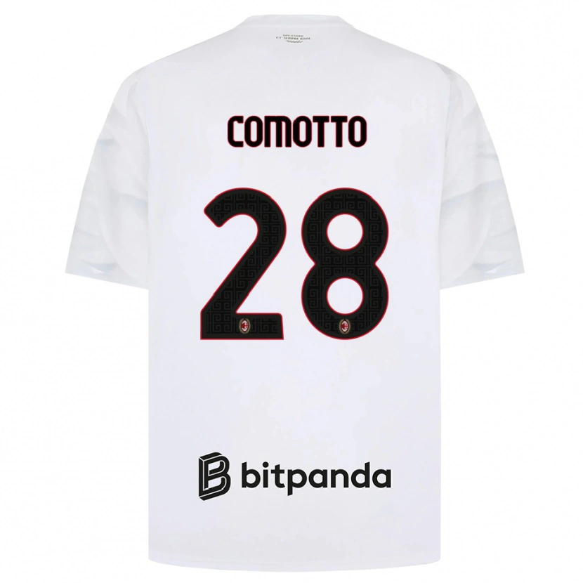 Danxen Criança Camisola Christian Comotto #28 Branco Vermelho Preto Alternativa 2026/27 Camisa Brasil