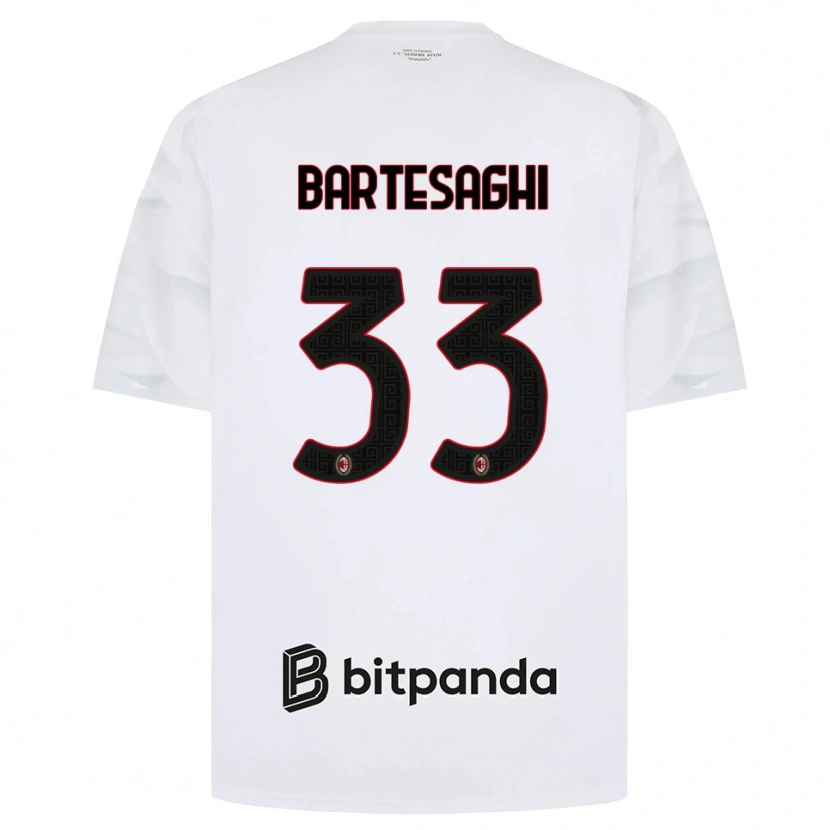 Danxen Criança Camisola Davide Bartesaghi #33 Branco Vermelho Preto Alternativa 2026/27 Camisa Brasil