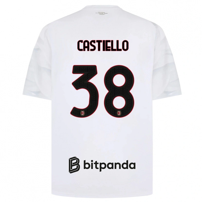 Danxen Criança Camisola Alex Castiello #38 Branco Vermelho Preto Alternativa 2026/27 Camisa Brasil