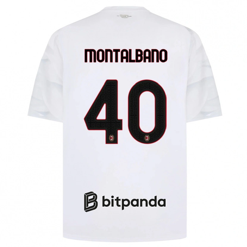Danxen Criança Camisola Nicolo Montalbano #40 Branco Vermelho Preto Alternativa 2026/27 Camisa Brasil