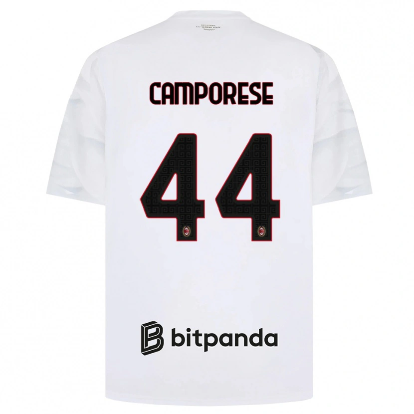 Danxen Criança Camisola Michele Camporese #44 Branco Vermelho Preto Alternativa 2026/27 Camisa Brasil