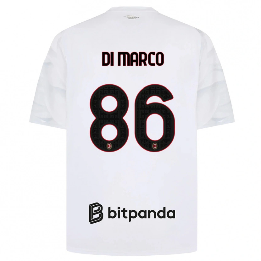 Danxen Criança Camisola Luca Di Marco #86 Branco Vermelho Preto Alternativa 2026/27 Camisa Brasil