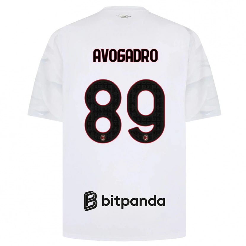 Danxen Criança Camisola Pietro Avogadro #89 Branco Vermelho Preto Alternativa 2026/27 Camisa Brasil