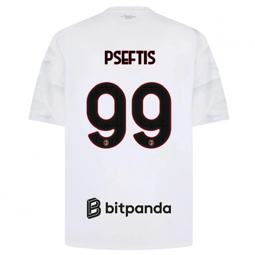 Danxen Criança Camisola Fotios Pseftis #99 Branco Vermelho Preto Alternativa 2026/27 Camisa Brasil