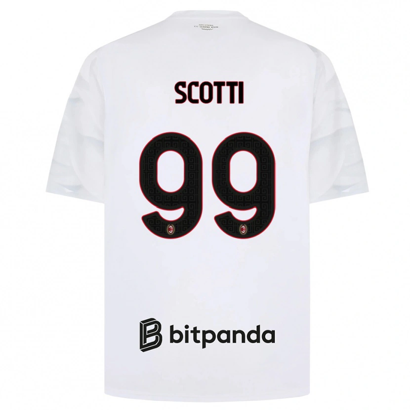 Danxen Criança Camisola Filippo Scotti #99 Branco Vermelho Preto Alternativa 2026/27 Camisa Brasil