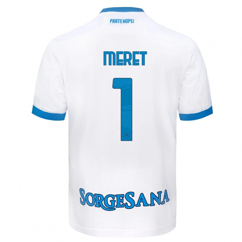Danxen Criança Camisola Alex Meret #1 Azul Celeste Branco Alternativa 2026/27 Camisa Brasil
