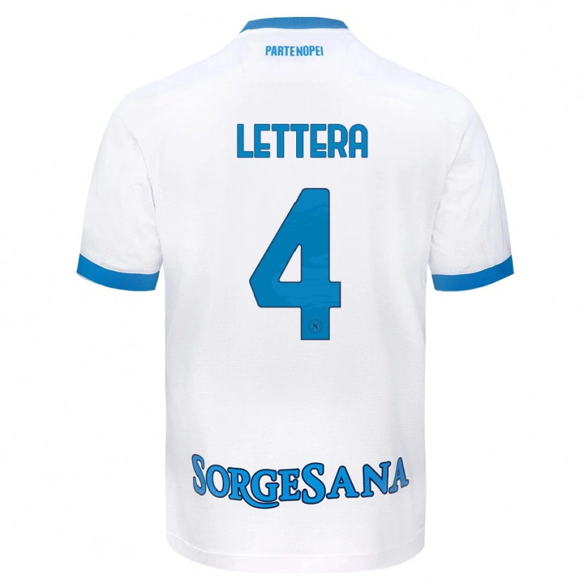 Danxen Criança Camisola Alessio Lettera #4 Azul Celeste Branco Alternativa 2026/27 Camisa Brasil
