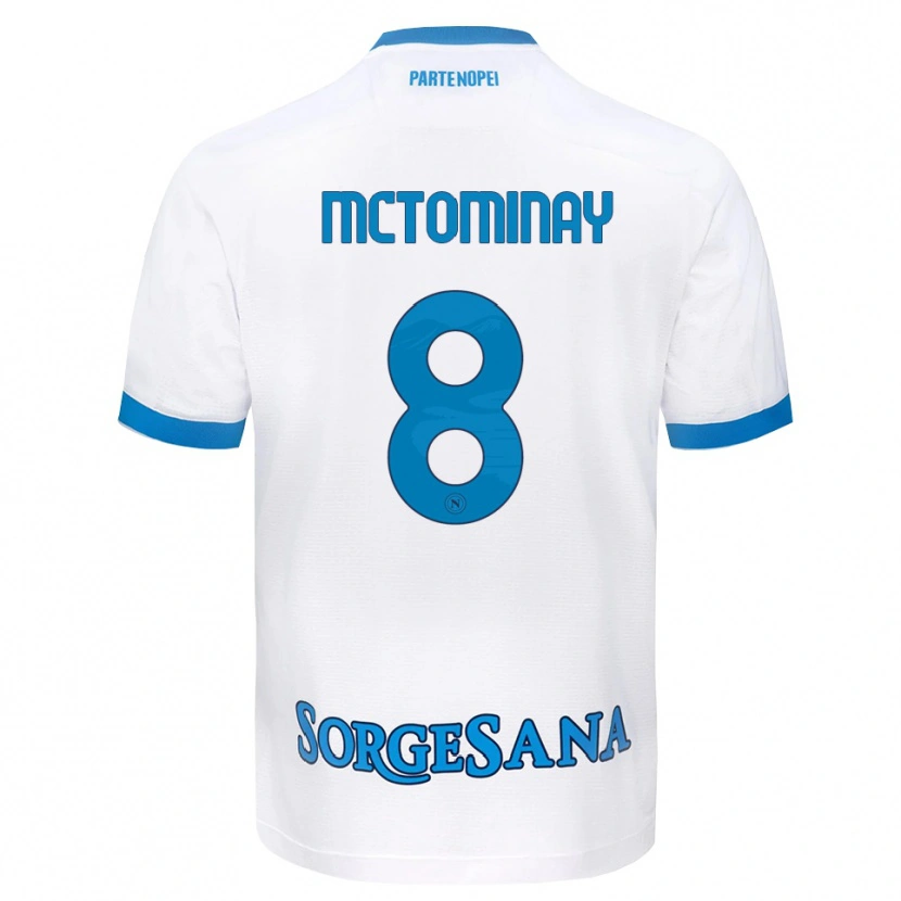 Danxen Criança Camisola Scott Mctominay #8 Azul Celeste Branco Alternativa 2026/27 Camisa Brasil