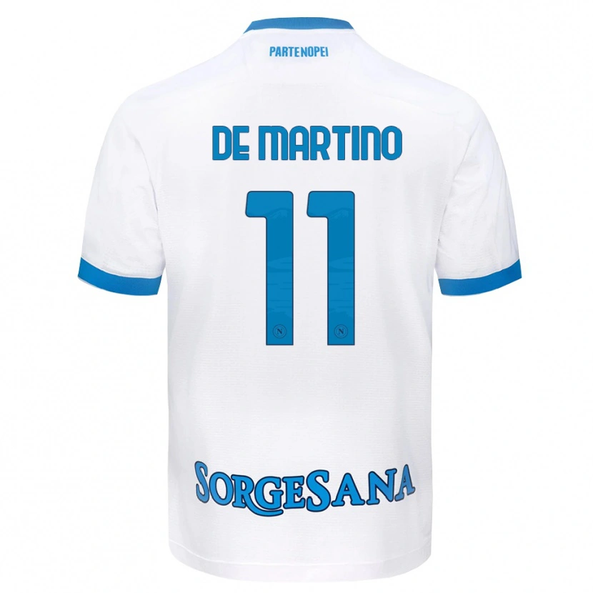 Danxen Criança Camisola Giuseppe De Martino #11 Azul Celeste Branco Alternativa 2026/27 Camisa Brasil