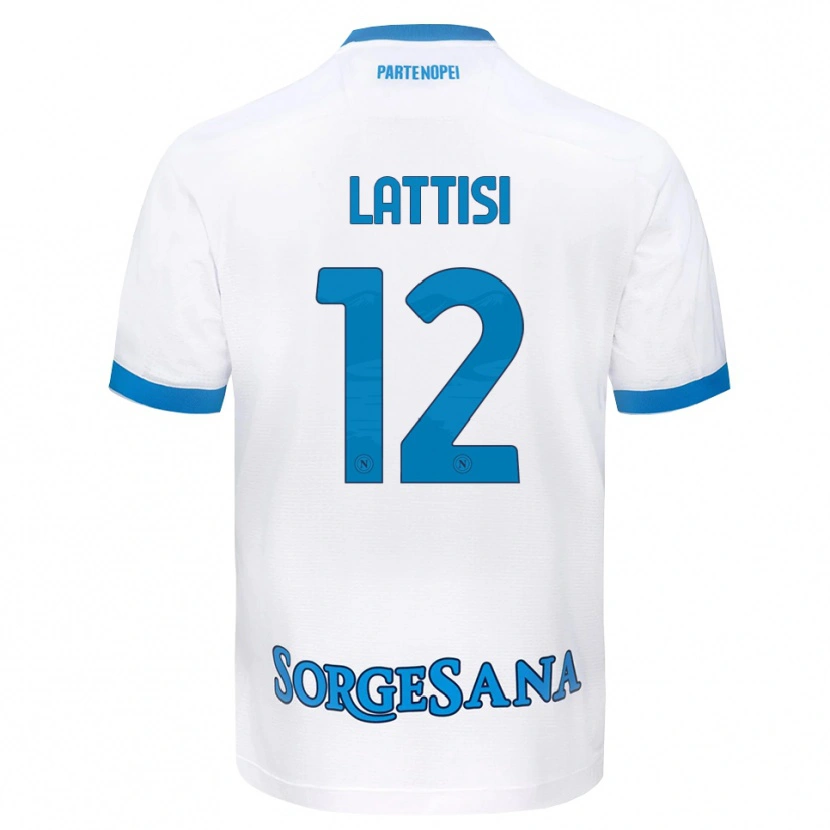 Danxen Criança Camisola Francesco Lattisi #12 Azul Celeste Branco Alternativa 2026/27 Camisa Brasil