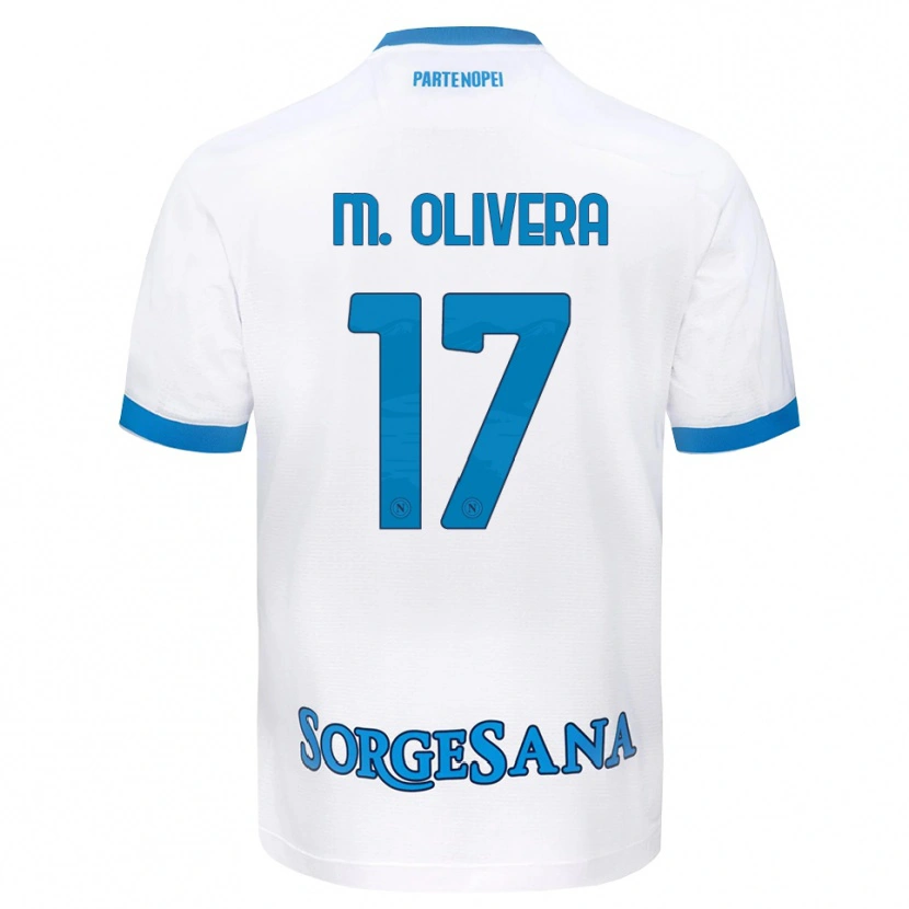 Danxen Criança Camisola Mathías Olivera #17 Azul Celeste Branco Alternativa 2026/27 Camisa Brasil