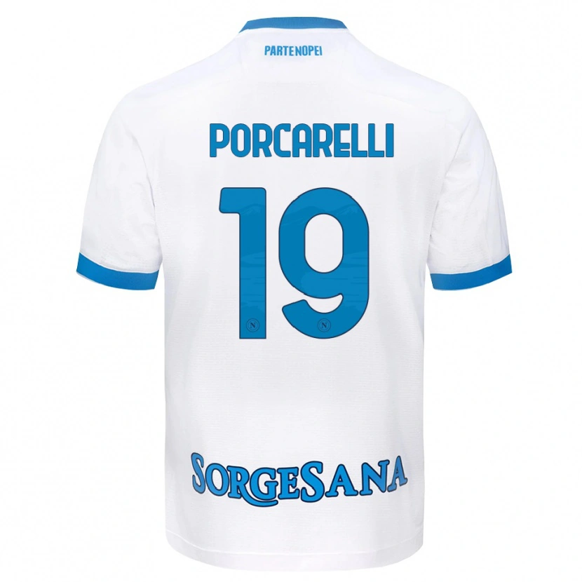 Danxen Criança Camisola Maddelena Porcarelli #19 Azul Celeste Branco Alternativa 2026/27 Camisa Brasil