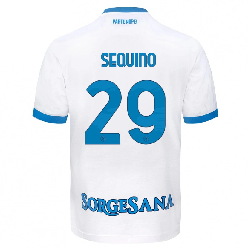 Danxen Criança Camisola Giovanni Sequino #29 Azul Celeste Branco Alternativa 2026/27 Camisa Brasil