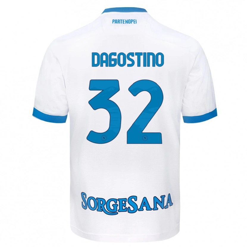 Danxen Criança Camisola Giuseppe Dagostino #32 Azul Celeste Branco Alternativa 2026/27 Camisa Brasil
