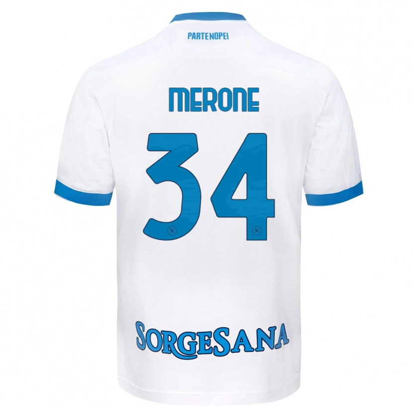 Danxen Criança Camisola Alessandro Merone #34 Azul Celeste Branco Alternativa 2026/27 Camisa Brasil