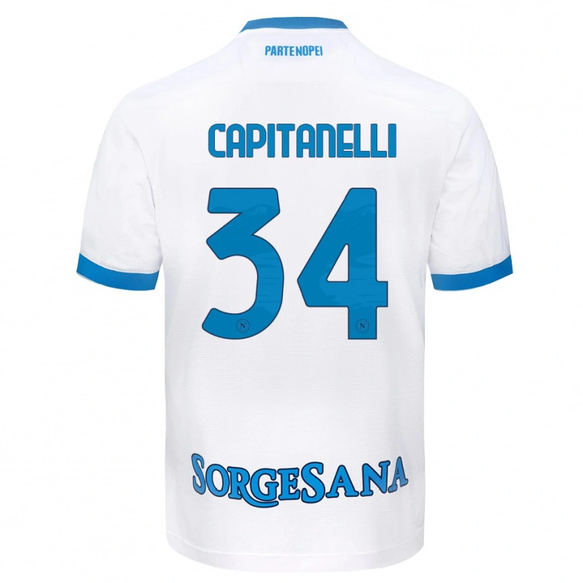 Danxen Criança Camisola Ilaria Capitanelli #34 Azul Celeste Branco Alternativa 2026/27 Camisa Brasil