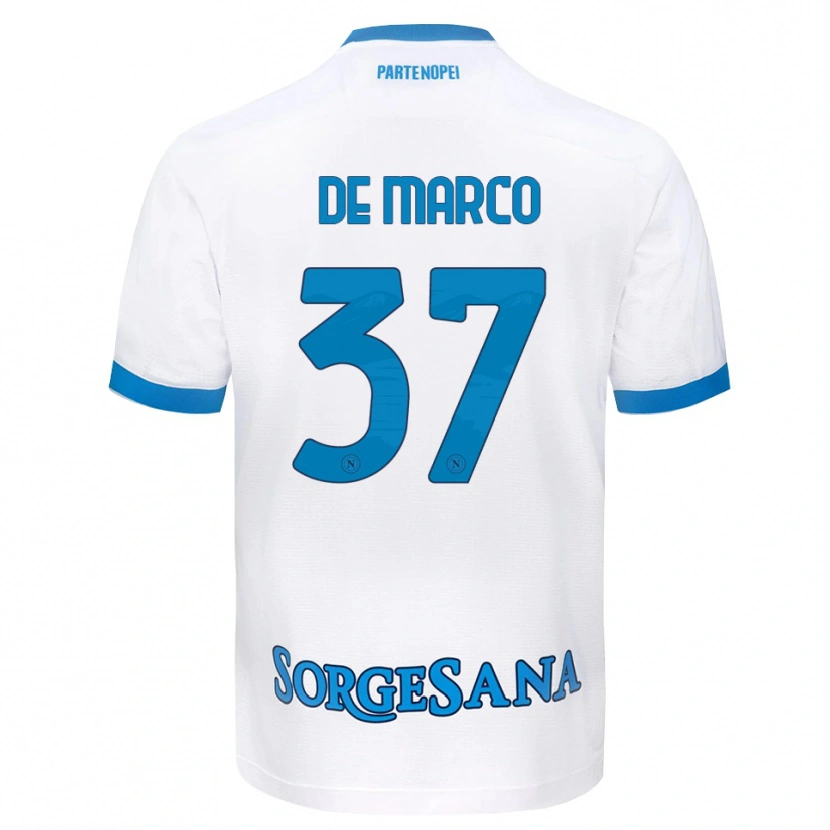 Danxen Criança Camisola Francesco De Marco #37 Azul Celeste Branco Alternativa 2026/27 Camisa Brasil
