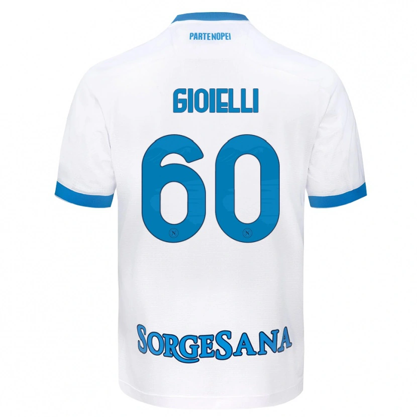 Danxen Criança Camisola Francesco Gioielli #60 Azul Celeste Branco Alternativa 2026/27 Camisa Brasil