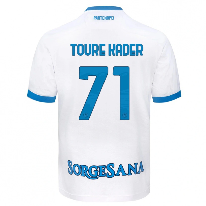 Danxen Criança Camisola Aziz Toure Kader #71 Azul Celeste Branco Alternativa 2026/27 Camisa Brasil
